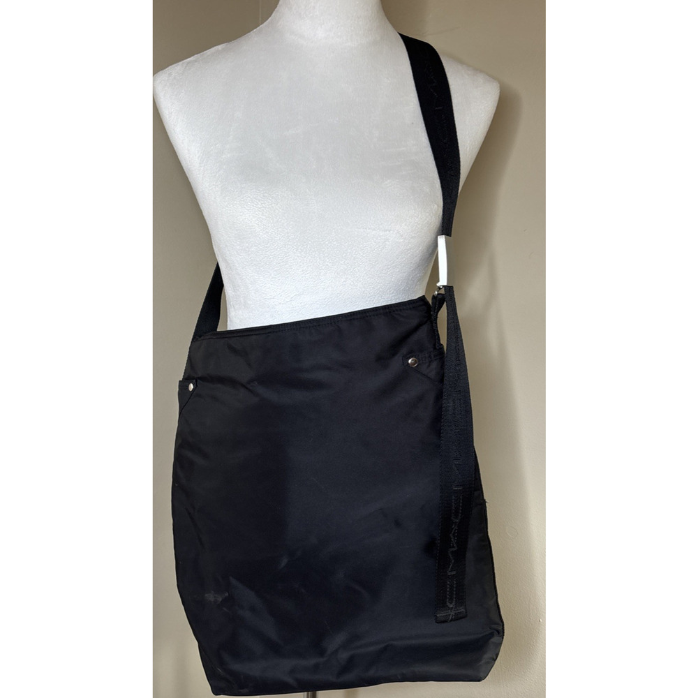 MAC purse Black Nylon Crossbody Bag Adjustable Strap
